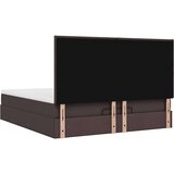 vidaXL Otomanski posteljni okvir z vzmetnico temno rjava 180x200 cm | Shoptok.si