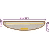  Prostirke za stepenice 10 kom 56x17x3 cm bež poluokrugle | Shoptok.si