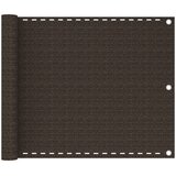 Balkonski zastor smeđi 75 x 500 cm HDPE | Shoptok.si