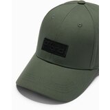 Ombre Men's baseball cap with visor and rectangular patch - khaki | Eponuda.ba