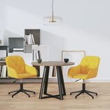 Maison Chic Vrtljiv Jedilni stoli - Vzorci stoli 2 kosa rumen žamet A1641, (22031410) | Shoptok.si