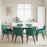 vidaXL Trpezarijske stolice 6 pcs Baršun Tirkizna 57 x 50 x 85 cm Cijene
