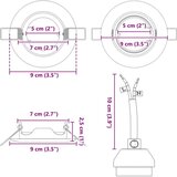  Svetilke Set 24 Medeninaste 9 cm Medeninske vgrajene svetilke | Shoptok.si