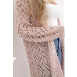 Kesi Super KID Mohair long cardigan dark powder pink | Shoptok.si