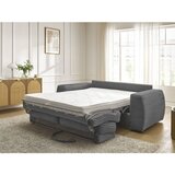 Bobochic Paris Temno siva sedežna garnitura za spanje/raztegljiva iz rebrastega žameta 240 cm Hugo – | Shoptok.si