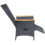  7-dijelni vrtni blagovaonski set od poliratana crni | shoptok.hr