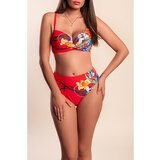 Fenzy Plus Size Dvodijelni Kupaći Kostim S Printom, Crveni | shoptok.hr