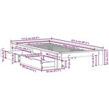 vidaXL Posteljni okvir brez vzmetnice 90x200 cm trdna borovina | Shoptok.si