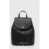 Polo Ralph Lauren Kožni ruksak za žene, boja: crna, mali, jednobojni model