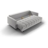 Cosmopolitan Design Svetlo siva raztegljiva sedežna garnitura s prostorom za shranjevanje iz tkanine bouclé 222 cm Bali – | Shoptok.si