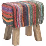  Klupa 40 x 30 x 45 cm Prava koža Šareni | shoptok.hr