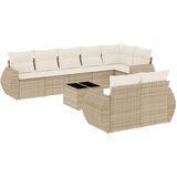  9-dijelni set vrtnih sofa s jastucima bež od poliratana | shoptok.hr