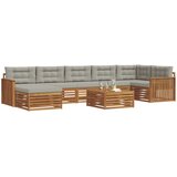  Set vanjskih sofa 8 kom. Prirodna i svijetlo siva | shoptok.hr