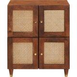 vidaXL Omare in policami za shranjevanje medijev s polico s shranjevanjem z vrati Rjava | Shoptok.si