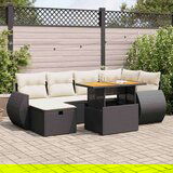 vidaXL 8-dijelni set vrtnih sofa od poliratana s jastucima crni bagrem | shoptok.hr