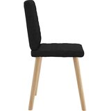  Jedilni stoli 4 kosi črno blago | Shoptok.si