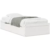 vidaXL Okvir za krevet bijeli 75 x 190 cm od masivne borovine