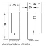 Bb Link led svetiljka JM-063 zidna crna 3W 3000K | ePonuda.com