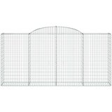  Obokane gabion košare 6 kosi 300x50x140/160 cm pocinkano železo | Shoptok.si