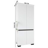 Hanah home ormar floransa 90 white anthracite | ePonuda.com