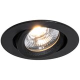QAZQA Vgradna stropna svetilka črna nagibna 8,2 cm vključno z zatemnljivo LED do IP54 Ultra Slim - Pupil Cene