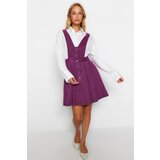 Trendyol Plum Mini Gilet Woven Button Detailed Dress | Shoptok.si