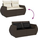 vidaXL 6-dijelni set vrtnih sofa od poliratana s jastucima smeđi | shoptok.hr