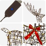  3D Božićni irvas LOVIISA 300 LED lampica Topla bijela | shoptok.hr
