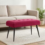  Klupa s gumbastim tkanjem Vinska crvena 80 x 40 x 46 cm Baršun | Eponuda.com