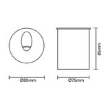  Ugradna zidna LED lampa 3.5W 4000K IP54 okrugla | Eponuda.com