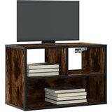 vidaXL TV omarica dimljen hrast 60x31x39,5 cm inženirski les in kovina | Shoptok.si