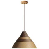  Drveni luster na sajli 1xE27/60W/230V prečnik 33 cm masiv/hrast/orah/kaučukovac | Eponuda.com