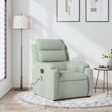 vidaXL Masažni naslonjač svjetlosivi baršunasti | shoptok.hr