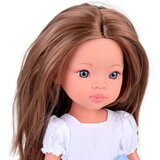  Prekrasna lutka djevojčica s dugom smeđom kosom i bijelom haljinom, 33 cm ZA5850 | shoptok.hr