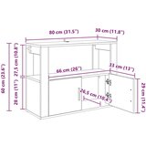  Kreveta hrast artisan 80 x 30 x 60 cm Konstruirano drvo | shoptok.hr