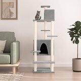 vidaXL Mačje drevo s praskalniki iz sisala svetlo sivo 154 cm | Shoptok.si