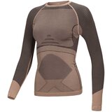 BRILLE ženski aktivni veš Seamless Outdoor Top, Braon