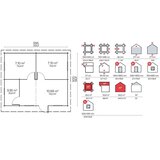 Male kuće Drvena vrtna kuća NAVIA 500 × 600 cm sa šindrom | shoptok.hr