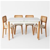 Hanah home Trpezarijski set Natura, smeđe-bijela | Eponuda.ba