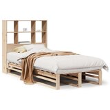 vidaXL Krevet s regalom za knjige bez madraca 90x200 cm masivno drvo | shoptok.hr