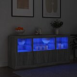vidaXL Komoda s LED svjetlima boja sivog hrasta 142 5x37x67 cm Cijene