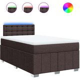 vidaXL Krevet box spring s madracem tamnosmeđi 120 x 190 cm od tkanine | shoptok.hr