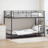  Krevet na kat crni metalni 90 x 200 cm Cijene