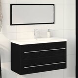  Kupaonski ormarić za sudoper s ladicama Zidne 3 pcs Crni hrast | Eponuda.com