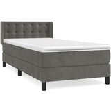 The Living Store Box spring postelja z vzmetnico temno siva 80x200 cm žamet - Box Spring Postelja, (21490486) | Shoptok.si