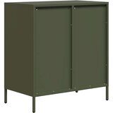 vidaXL Komoda maslinastozelena 68x39x73,5 cm hladno valjani čelik | shoptok.hr
