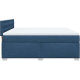 vidaXL Box spring postelja z vzmetnico modra 180x200 cm blago | Shoptok.si