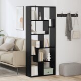 vidaXL Knjižna polica Room Divider Črna hrast 67x25x161.5 cm Inženirski les | Shoptok.si