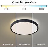 Brilagi LED prigušiva stropna svetiljka CORVO LED/72W/230V 3000-6000K crna prečnik 50 cm + daljinski upravljač | Eponuda.com
