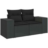 vidaXL 5-dijelna vrtna garnitura od poliratana s jastucima crna | shoptok.hr